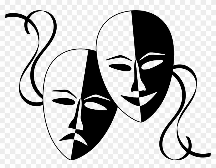 Anonymous Mask Png Clipart Background - Theatre Masks Transparent Png #299217