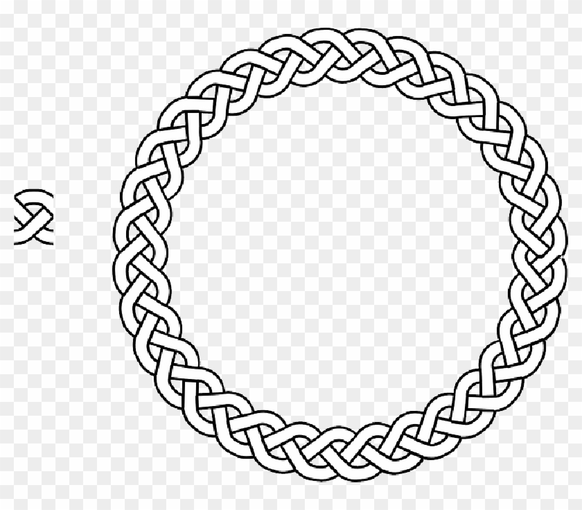 Border, Braid, Frame, Plait, Rope, Circle - Celtic Knot Circle Png Clipart