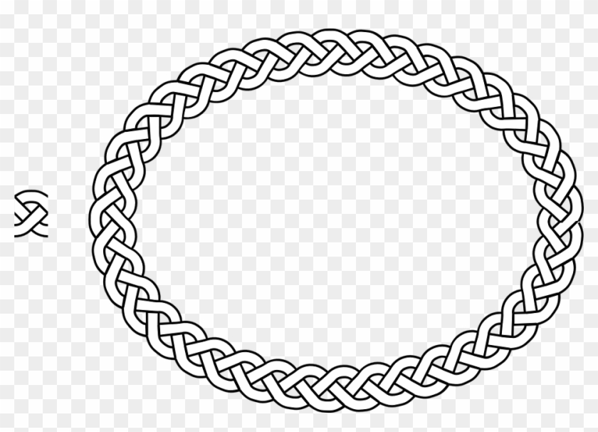 Rope Border Png - Celtic Knot Border Oval Clipart
