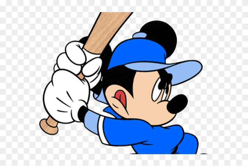 Baseball Clipart Minnie Mouse - Minnie Mouse Playing Baseball - Png Download