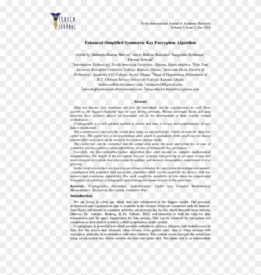 Enhanced Simplified Symmetric Key Encryption Algorithm - Reasons Why People Should Not Smoke Clipart