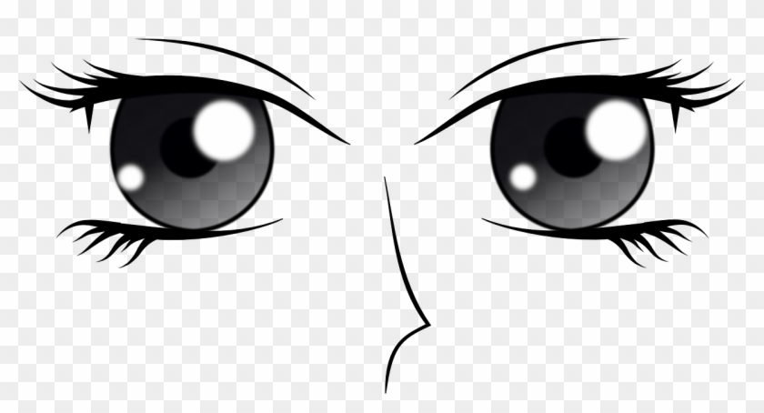 Eyes Manga Anime Female Cartoon Png Image - Anime Eyes Left And Right Clipart
