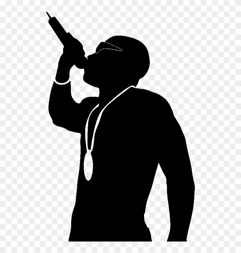 Sticker Musique Chanteur Rnb Ambiance Sticker Kc 2833 - Hip Hop Rapper Silhouette Clipart