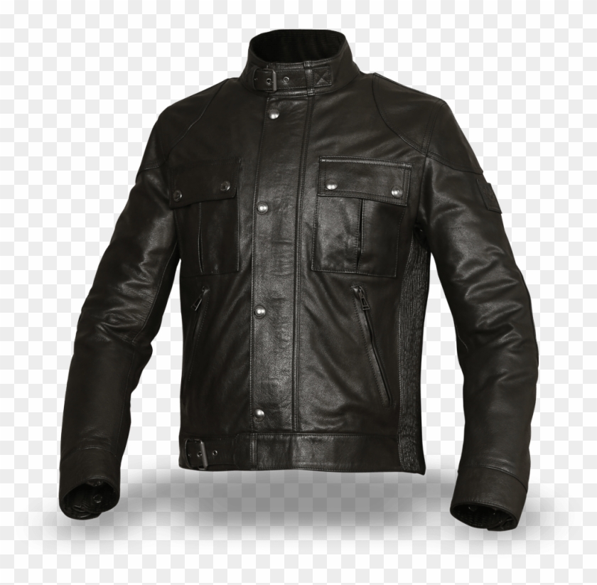 Belstaff Gangster Men's Leatherblouson, Black - Leather Jacket Clipart #2901812