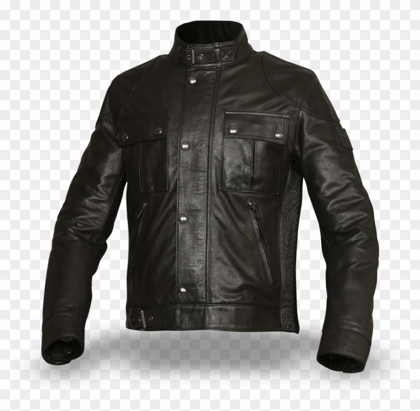 Belstaff Gangster Men's Leatherblouson, Black - Leather Jacket Clipart