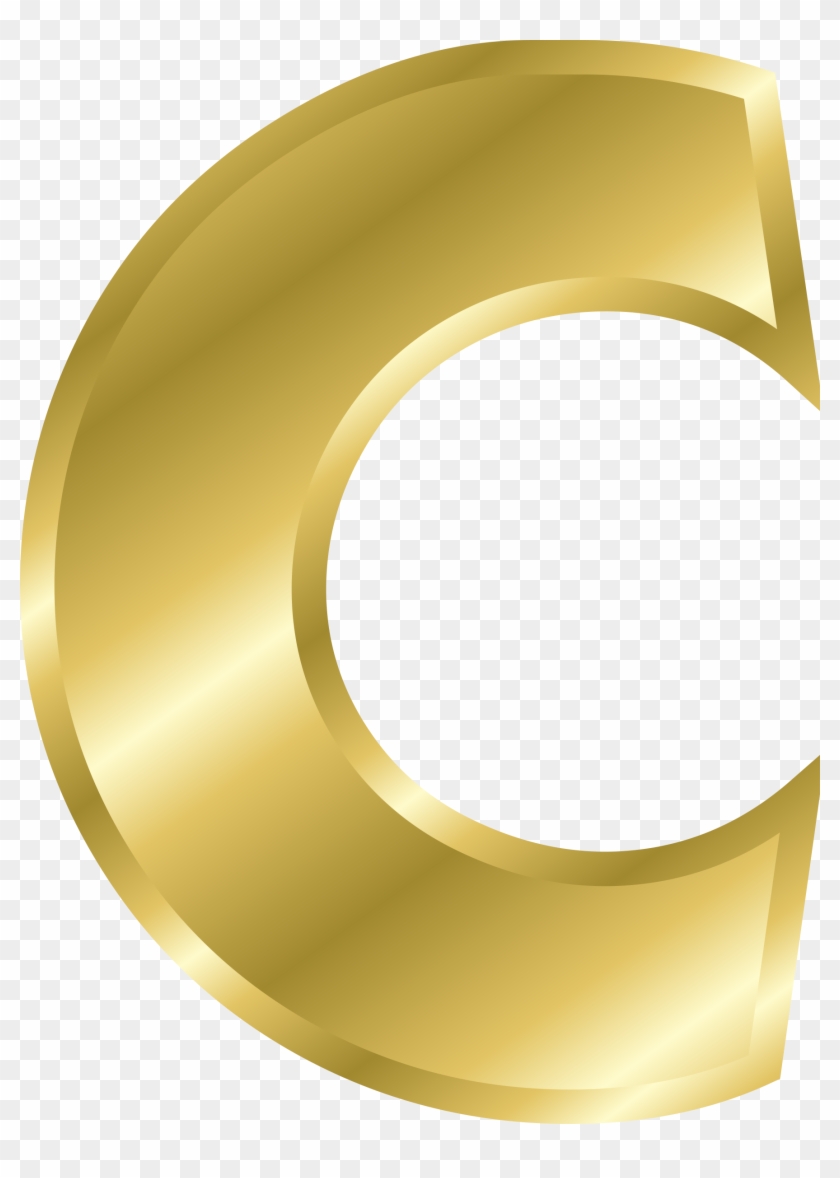 Gold Transparent Alphabet - Letter C In Gold Clipart #2901941