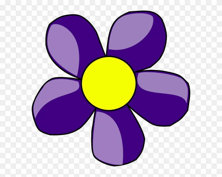 Purple Flower Svg Clip Arts 600 X 591 Px - Purple Flower Clipart - Png Download