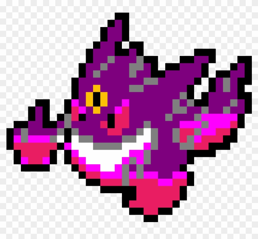 Mega Gengar Pixel Art - Pixel Art Pokemon Gengar Clipart #2904031