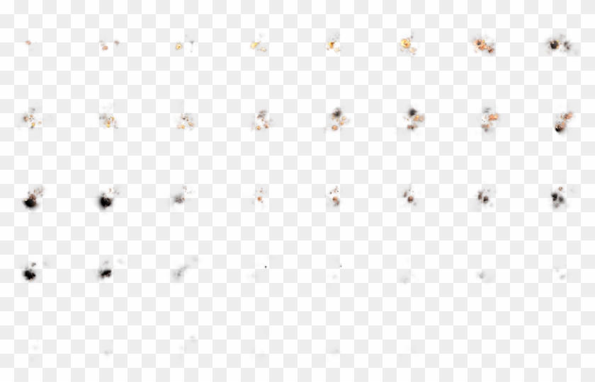 Neat Little Fire - Pixel Smoke Sprite Sheet Clipart #2904046