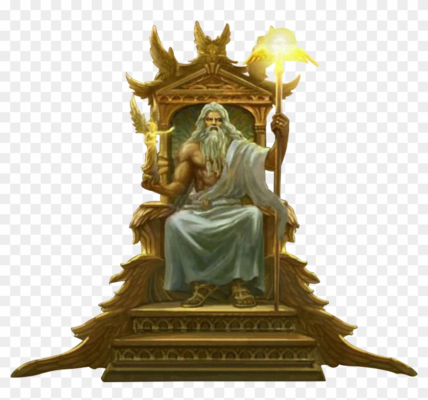 Diety Statue Png - Zeus Sitting On Throne Clipart #2904172
