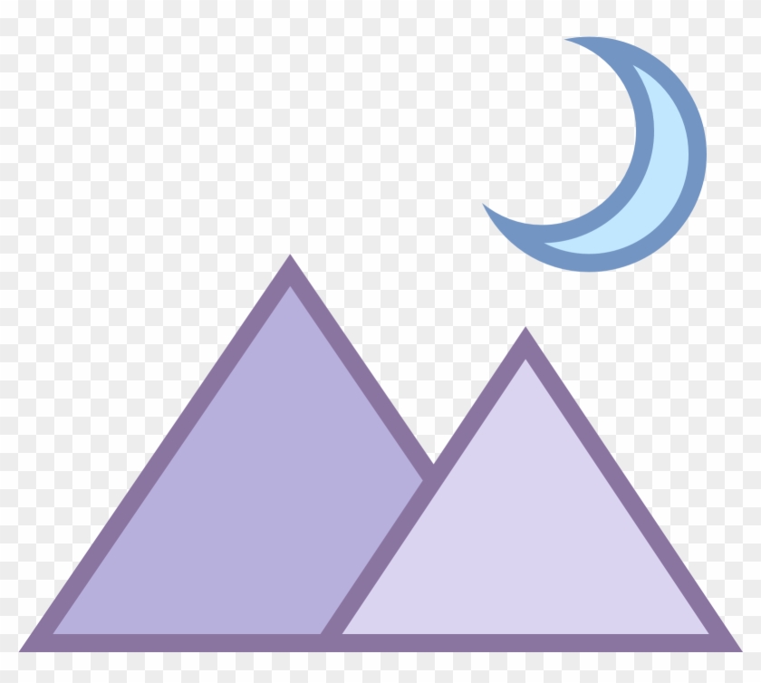 This Icon Contains Two Triangles Representing Mountains - Triangle Clipart #2904509