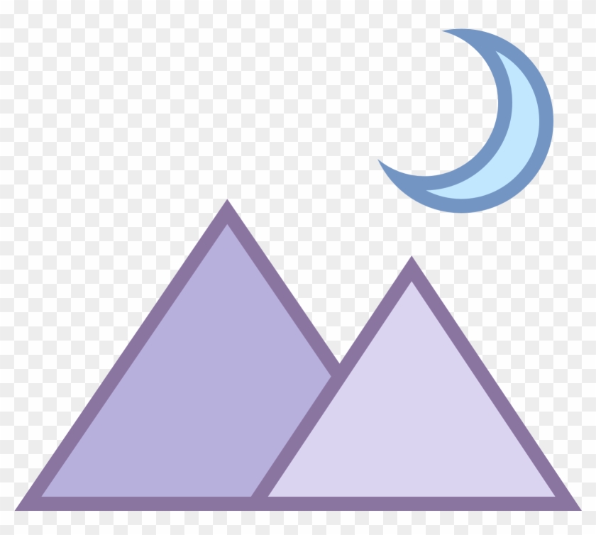This Icon Contains Two Triangles Representing Mountains - Triangle Clipart