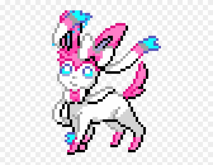 Sylveon - Minecraft Sylveon Pixel Art Clipart #2904510
