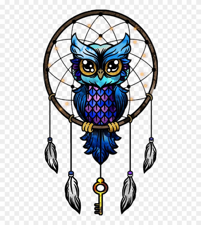 Owl Mandala Dreamcatcher Image Drawing - Dream Catcher Drawing Clipart #2904794