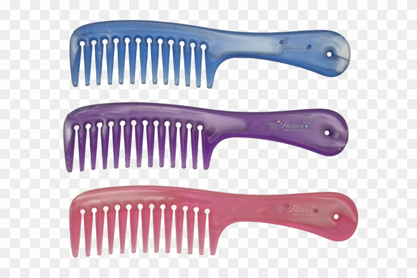 Flower Brush Nas Double Colour Comb With Swarovski - Knife Clipart #2905066