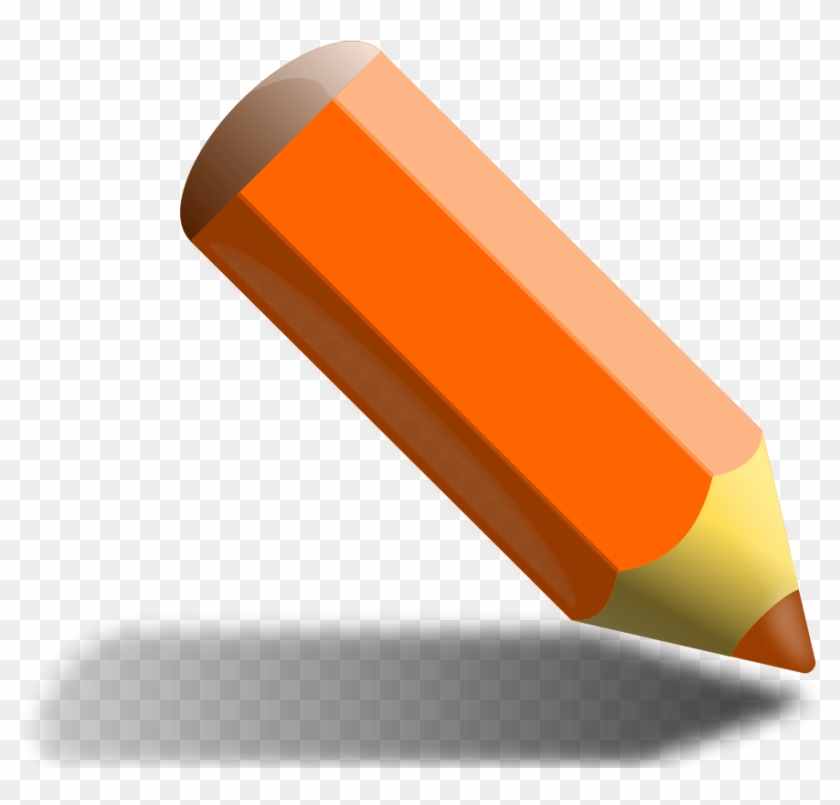 Clipart Orange Crayon - Orange Color Pencil Clipart - Png Download