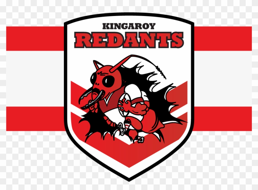Kingaroy Red Ants Logo Banner - Logo Red Ant Football Clipart