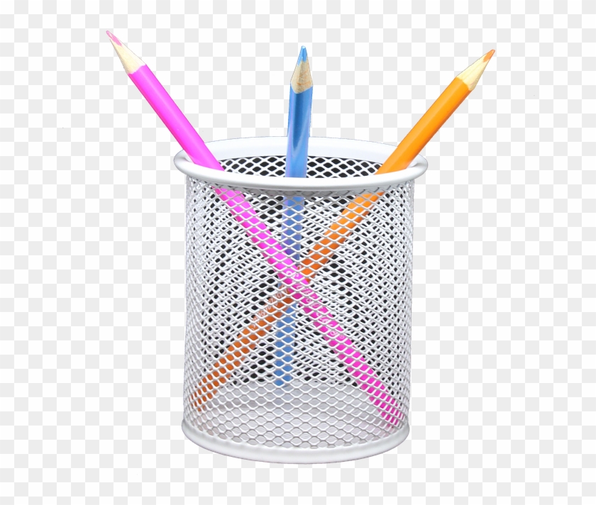 Pencil, Holder, Png, Coloured, Draw, Sketch, Art, Color - Transparent Background Pen Holder Png Clipart #2907364