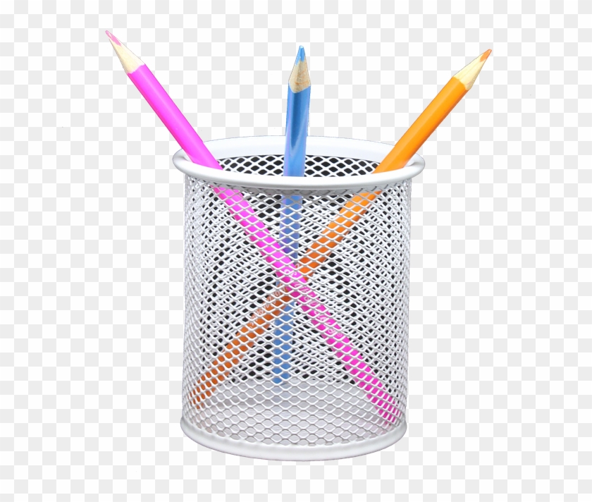 Pencil, Holder, Png, Coloured, Draw, Sketch, Art, Color - Transparent Background Pen Holder Png Clipart
