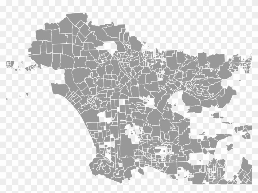 Map - Los Angeles White Map Clipart #2907600