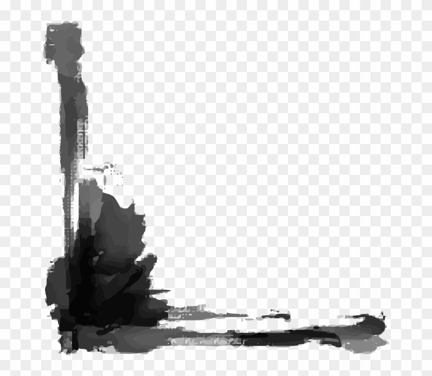 Grunge Ink Splashes And Stains - Monochrome Clipart #2908807
