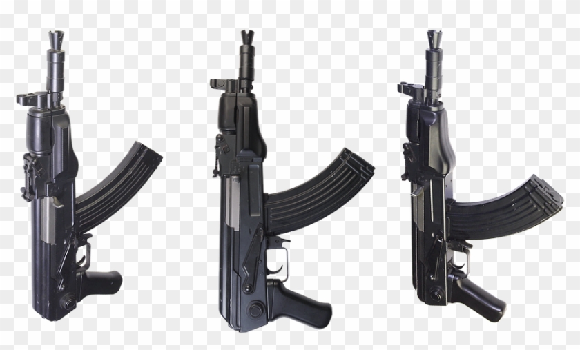 Automatic, Kalashnikov, Ak, Compact, Firearms, Butt - Firearm Clipart #2909441