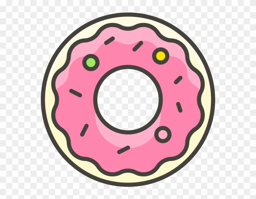Donut Emoji Icon - Circle Clipart #2909618