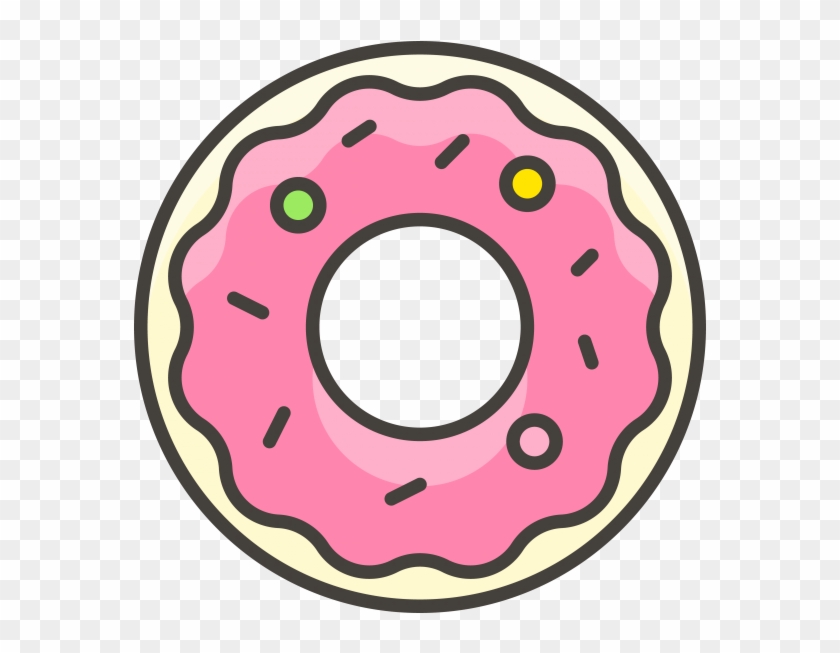 Donut Emoji Icon - Circle Clipart