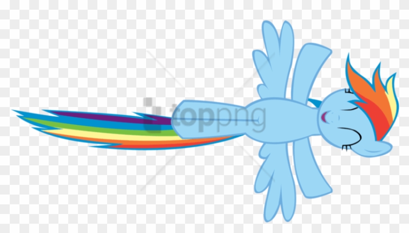 Rainbow Dash Flying Vector Clipart #2909789