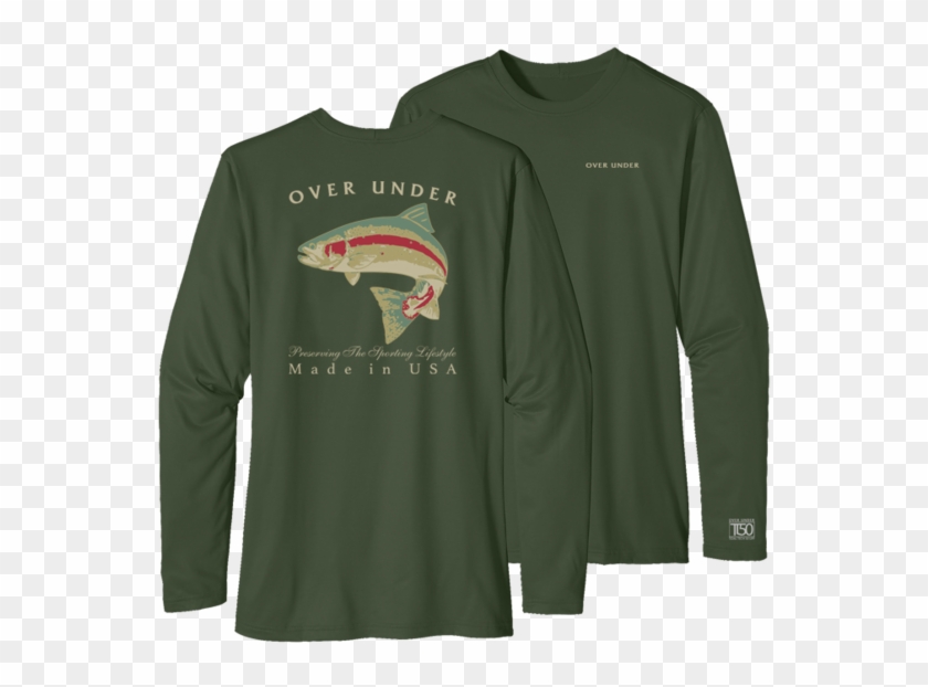 L/s Tidal Tech Rainbow Trout - Long-sleeved T-shirt Clipart