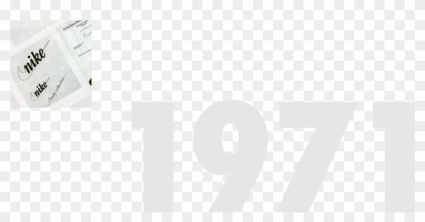 The Swoosh Is Born In 1971, A Student Of Phil Knight, - Nike 1971 Clipart #2910727