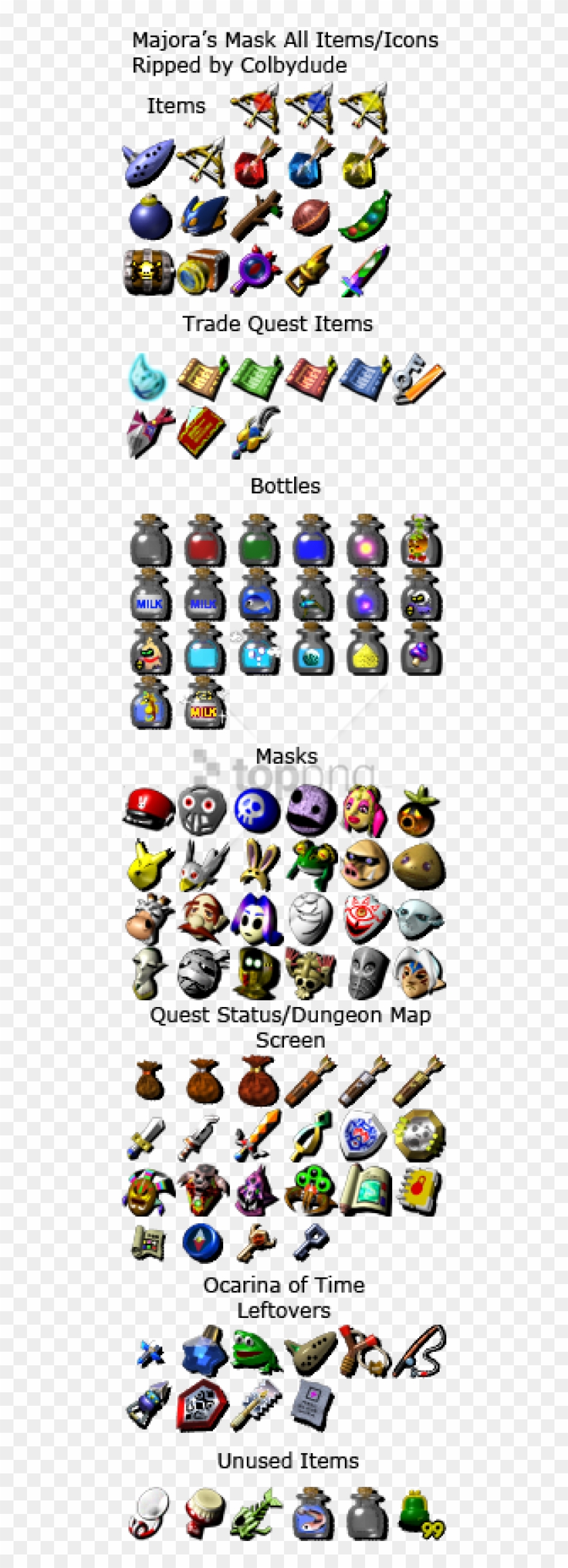 Free Png Item Icons - Majora's Mask Item Icons Clipart #2910908
