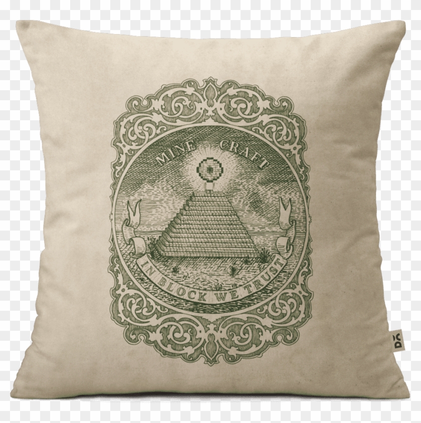 Dailyobjects In Block We Trust Minecraft Green 18" - Cushion Clipart