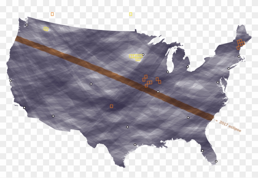 Total Solar Eclipse Paths Over The Contiguous U - 2018 House Election By County - Png Download #2911395