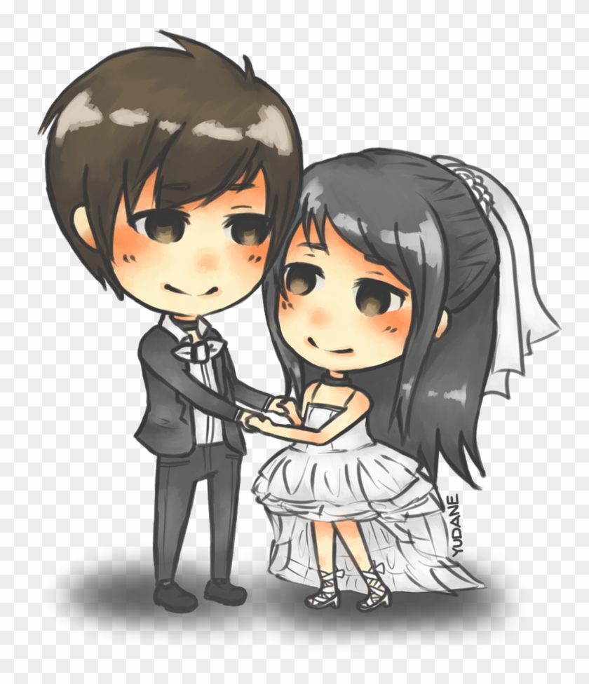 Anime Chibi Wedding Couple , Png Download - Awww Mela Baby Shayari Clipart #2912242