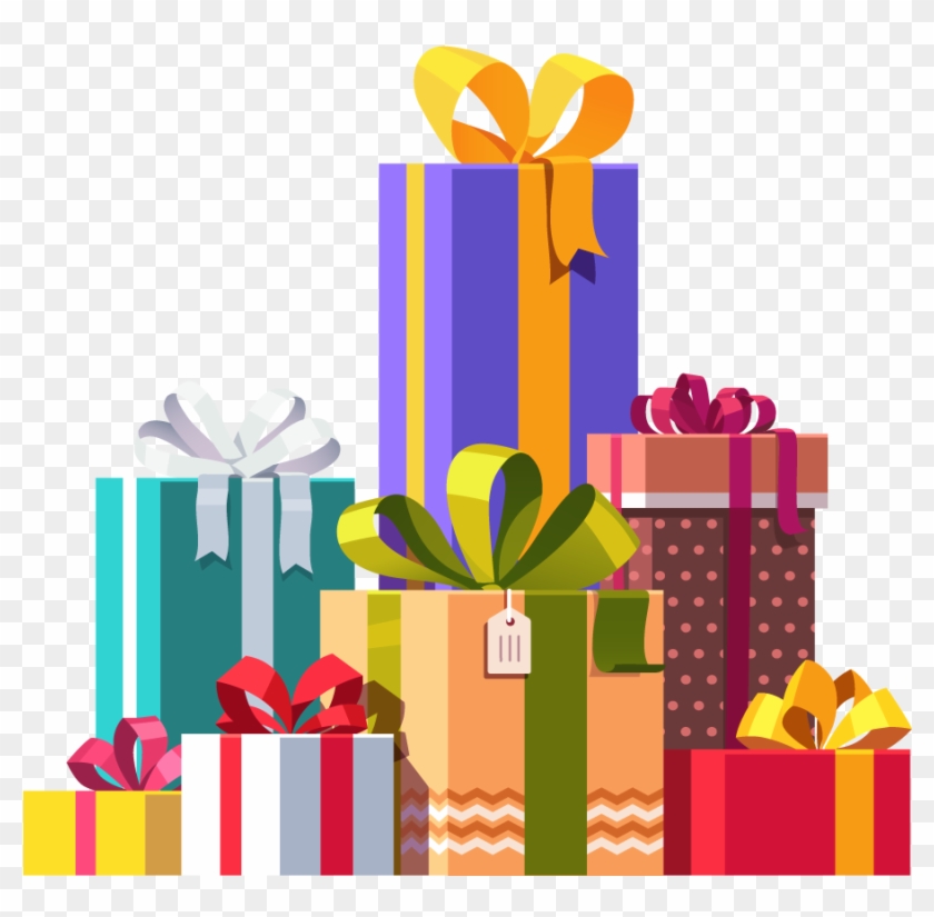 Banner Clip Certificate - Pile Of Presents Clipart - Png Download #2912695