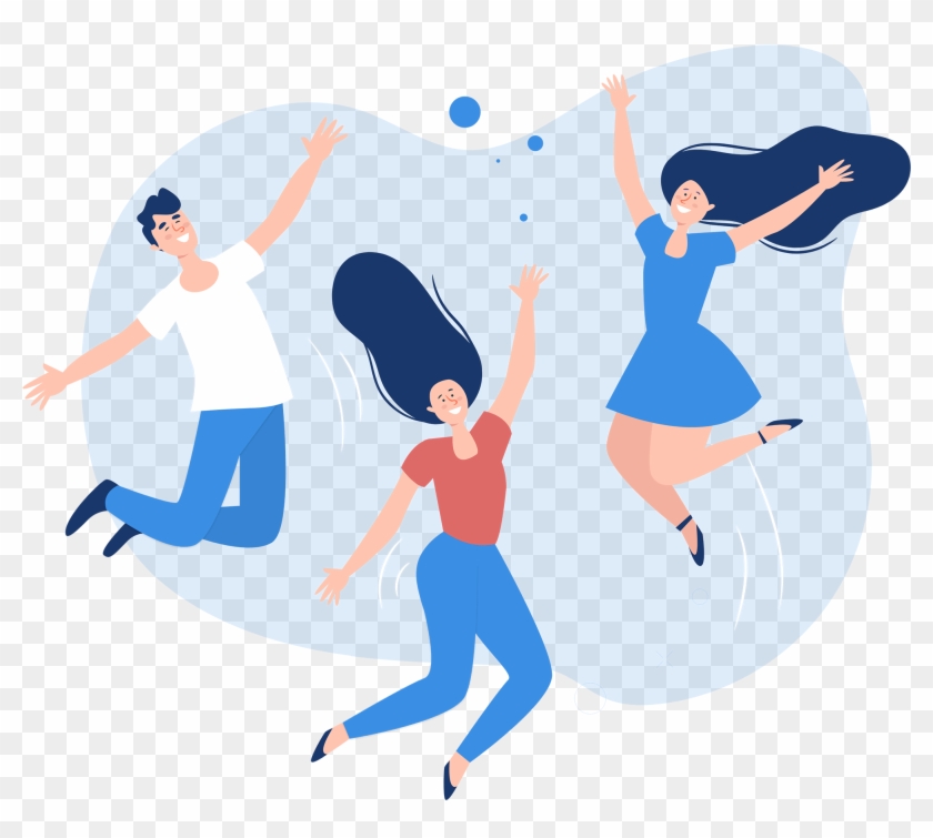 Friends Clipart Image Free Download Clipart Transparent - Group Jumping - Png Download #2912917