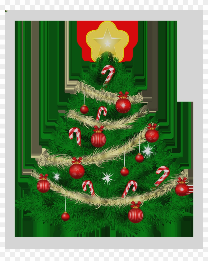 Christmas Tree Clip Art Vector Christmas Tree Vector - Printable Christmas Tree Clipart Black And White - Png Download