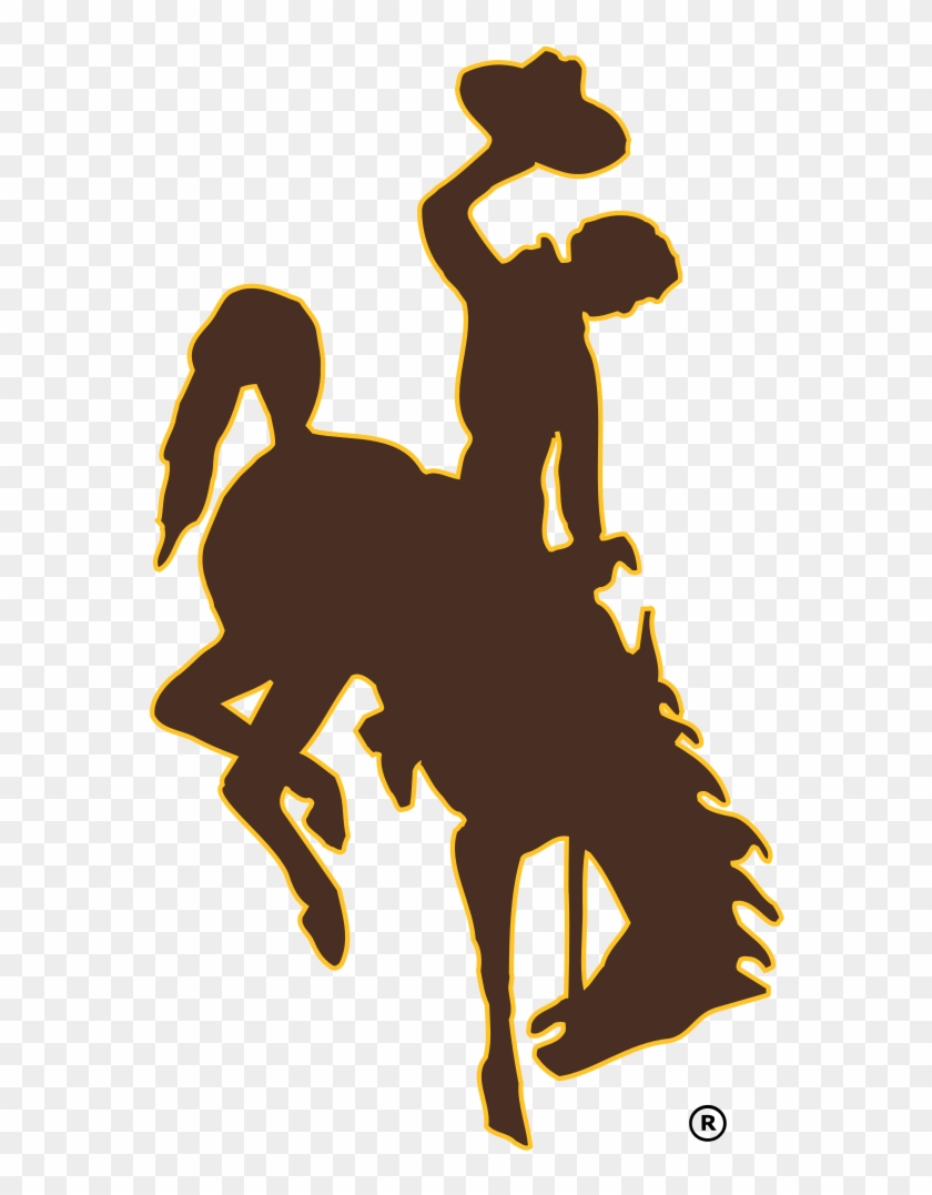 Broncos Vector Silhouette - University Of Wyoming Logo Clipart #2914060