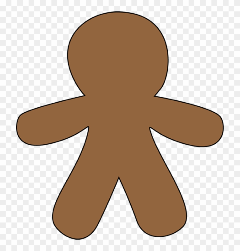 Gingerbread Man Clip Art Free Free Clipart Images - Brown Gingerbread Man Template - Png Download #2914487