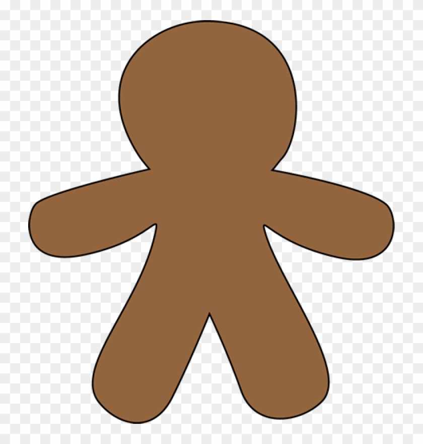 Gingerbread Man Clip Art Free Free Clipart Images - Brown Gingerbread Man Template - Png Download