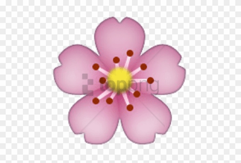 Free Png Flower Emoji Transparent Png Image With Transparent - Pink Flower Iphone Emoji Clipart
