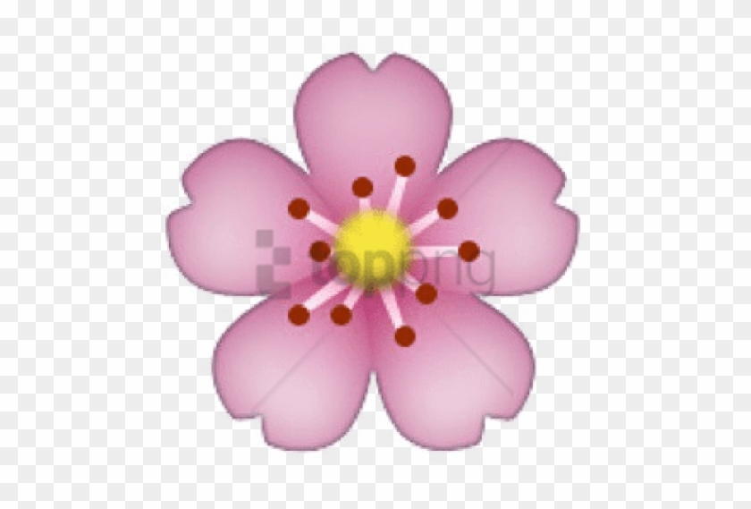 Free Png Flower Emoji Transparent Png Image With Transparent - Pink Flower Iphone Emoji Clipart #2914624