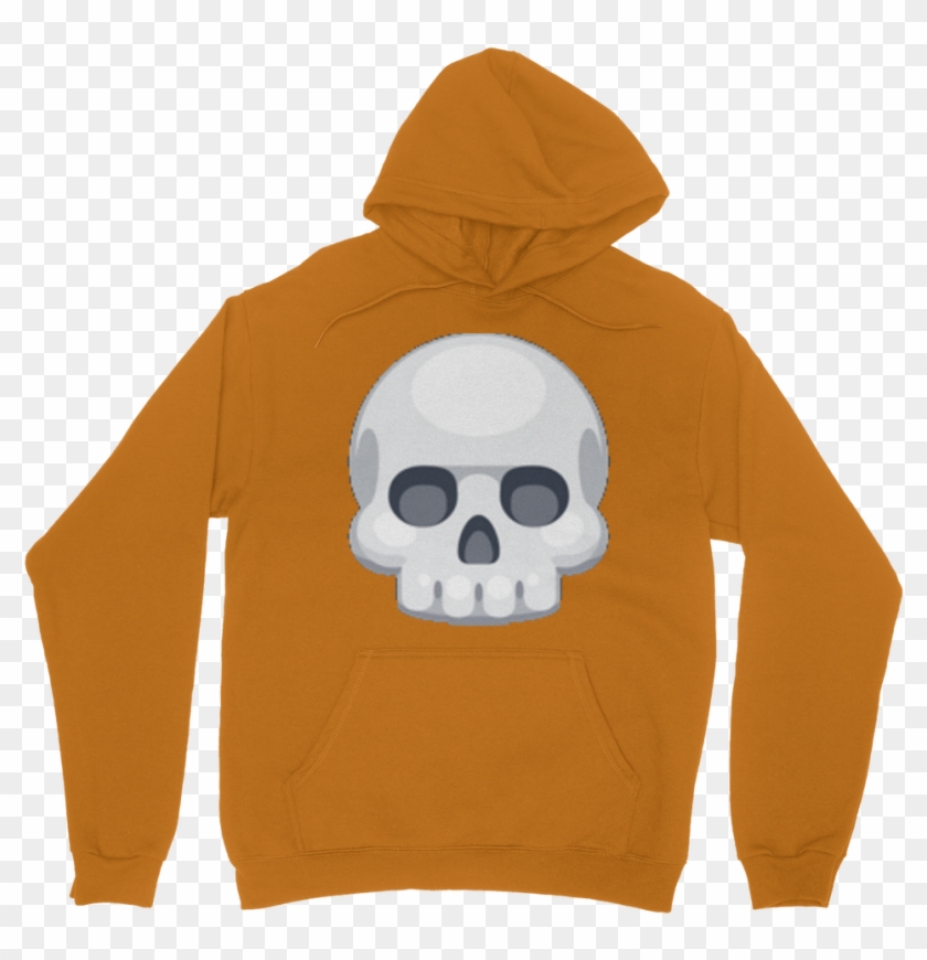 Skull Classic Emoji Adult Hoodie - Sweatshirt Clipart #2914826
