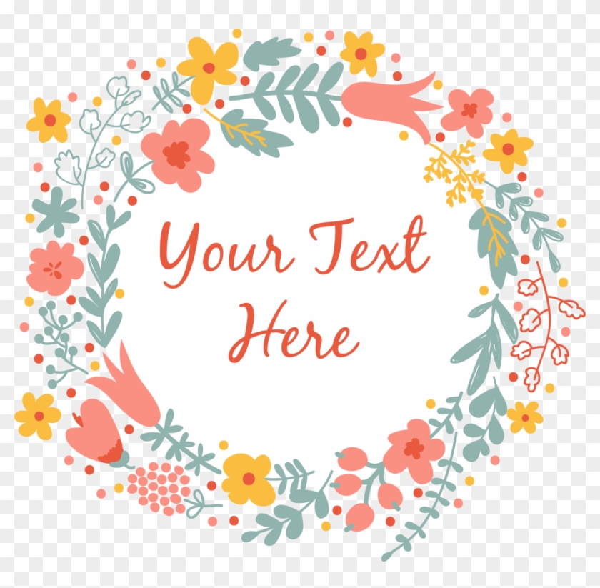 Hand Painted Floral - Circle Clipart