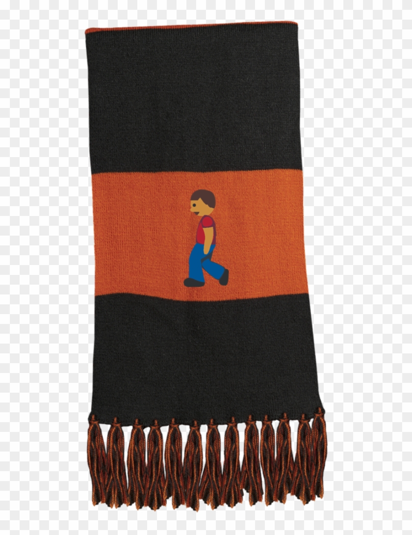 Man Walking Emoji Sta02 Sport-tek Fringed Scarf - Scarf Clipart #2915868