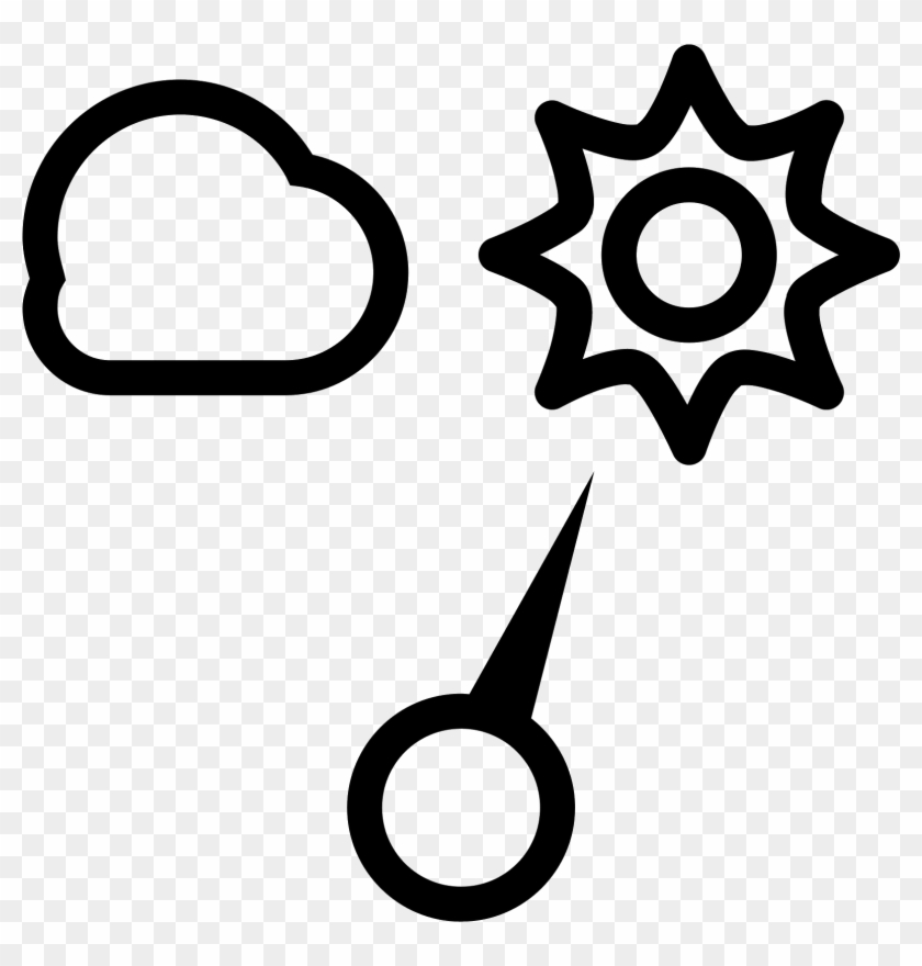 Barometer Png Icon This Has A Cloud - Crescent Moon Transparent Background Clipart #2915875