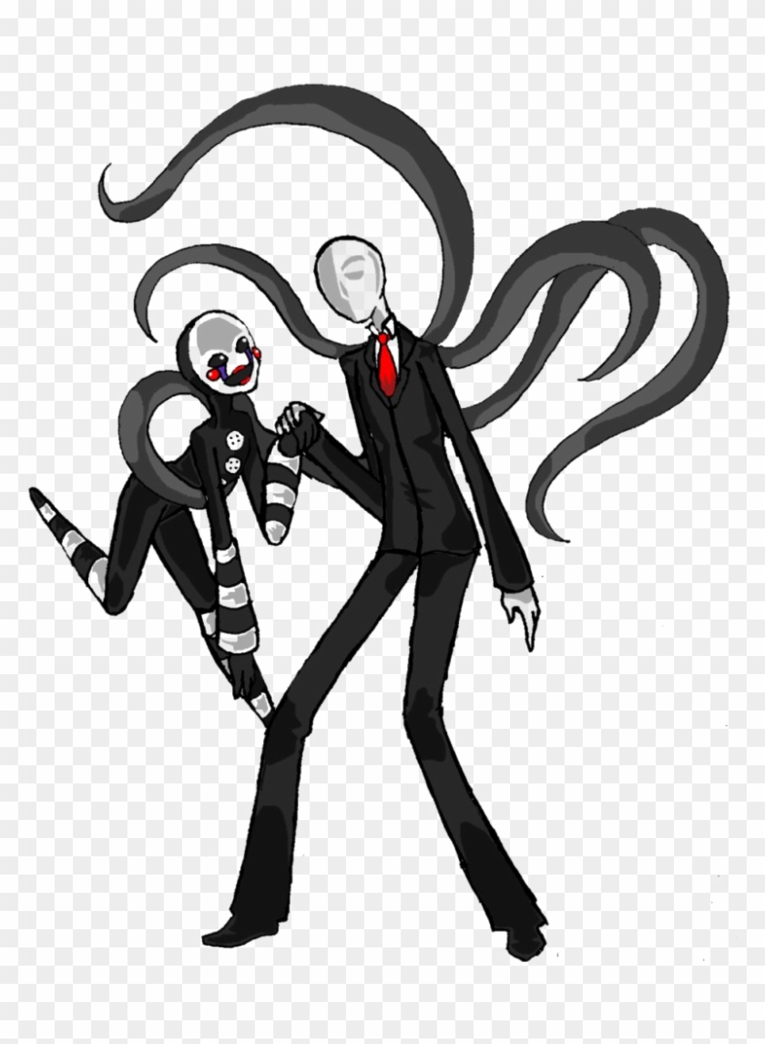 Cartoon Slender Man Png Transparent Background - Slender Man X Puppet Clipart #2916818