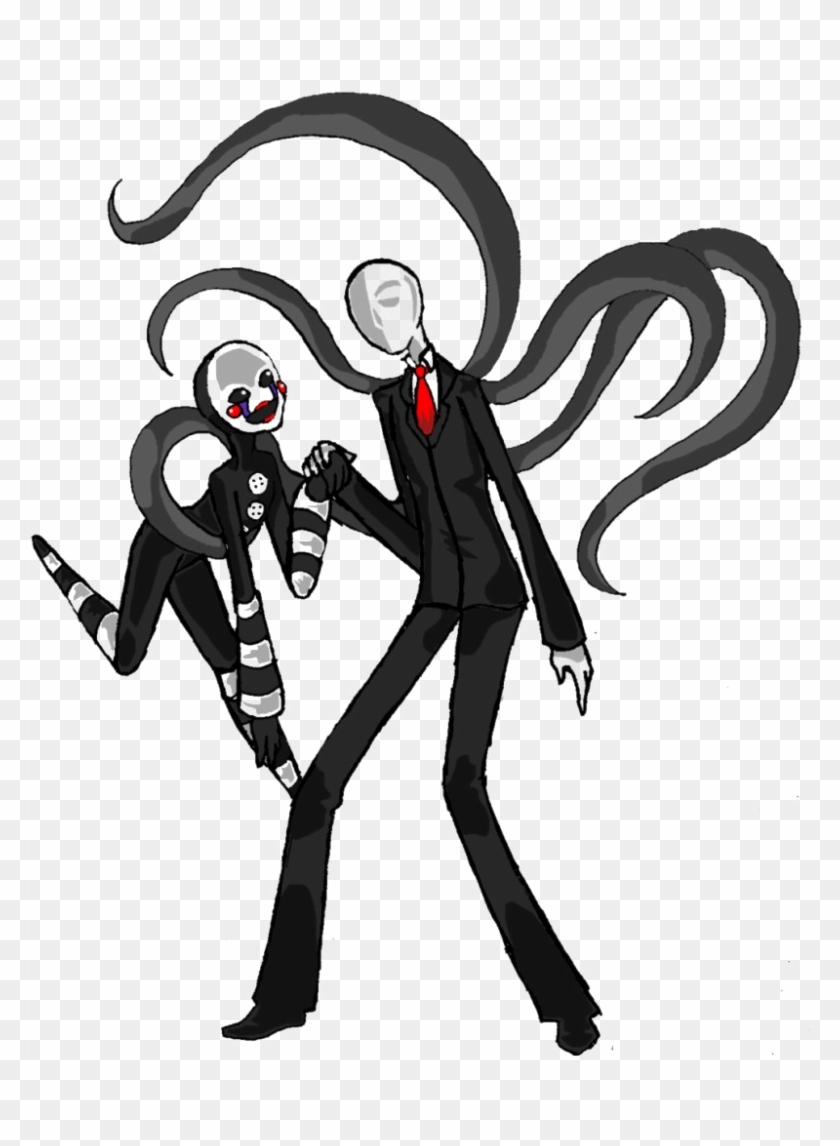 Cartoon Slender Man Png Transparent Background - Slender Man X Puppet Clipart