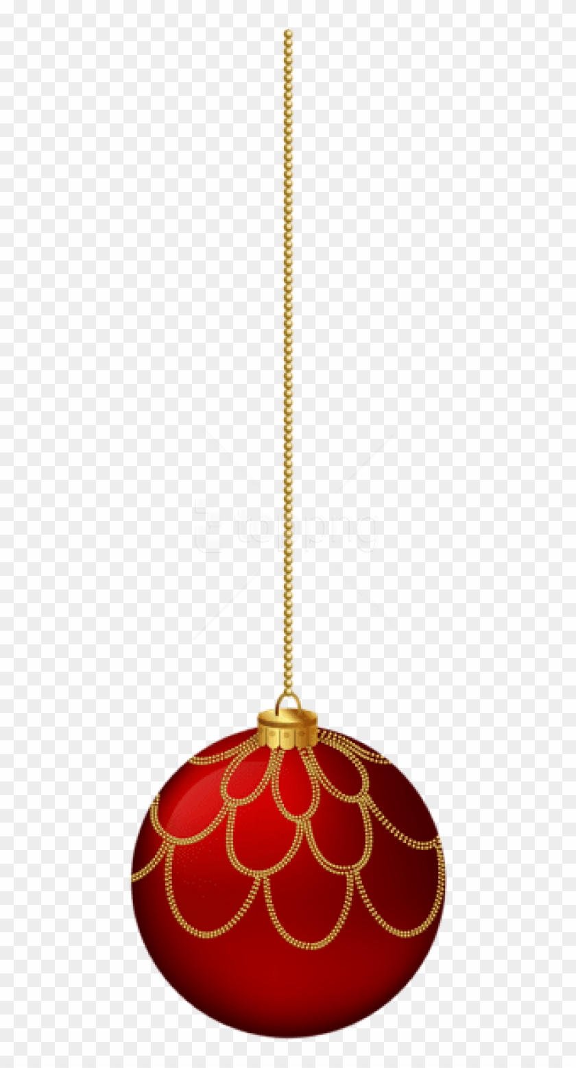 Free Png Red Hanging Christmas Ball Png Png - Hanging Christmas Bauble Transparent Clipart